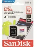 SanDisk Ultra microSDHC A1 32GB 120MB/s Adapt.SDSQUA4-032G-GN6MA