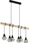 EGLO Pendellampe Townshend 5, 6 flammige Vintage Pendelleuchte im Industrial Design,