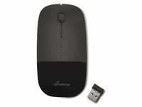 MediaRange Maus Wireless 3 Tasten, geräuscharm schwarz glänz