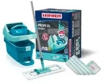 Leifheit Set Wischtuchpresse Profi XL mit Bodenwischer - T&uuml;rkis
