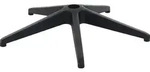 Fu&szlig;kreuz 60cm H529, Drehstuhl B&uuml;rostuhl Chefsessel, Loch &Oslash;5cm - Schwarz
