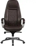 FineBuy AUSTIN B&uuml;rostuhl Braun Echtleder Schreibtischstuhl ergonomisch...