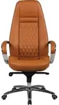 FineBuy AUSTIN B&uuml;rostuhl Caramel Echtleder Schreibtischstuhl ergonomisch...
