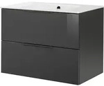 FACKELMANN LUNA Badm&ouml;bel Set 2 Teile / Keramik Waschbecken / Waschbeckenunterschrank