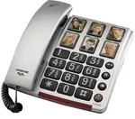 amplicomms BIGTel 40 plus, Gro&szlig;tastentelefon Silber - Schwarz/Grau