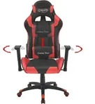 vidaXL B&uuml;rostuhl Gaming-Stuhl Neigbar Kunstleder Rot - Schwarz/Rot