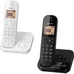 Panasonic Festnetztelefon KX-TGC420, Anrufbeantworter, Farbe: Schwarz - Schwarz