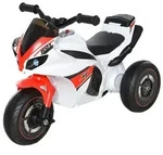 HOMCOM Laufrad, Rutscher, Motorrad, 18-36 Mon., Musik/Licht, bis 20kg, Wei&szlig;/Rot
