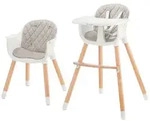 Kinderkraft SIENNA Kinderhochstuhl 2-in-1 Verstellbarer Hochstuhl f&uuml;r Babys und