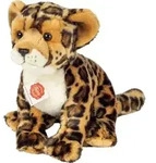 Teddy Hermann Leopard sitzend 27 cm Kuscheltier - Braun