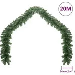 vidaXL Weihnachtsgirlande PVC 20 m - Gr&uuml;n