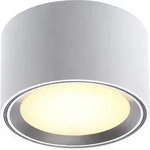 Nordlux LED Aufbauleuchte Fallon wei&szlig; Ring in Stahl-geb&uuml;rstet 100 mm - Silber/Wei&szlig;