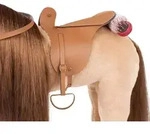 G&ouml;tz Boutique, Wettkampfpferd mit Sattel und Z&uuml;gel, Sparky, hellbraun, 37 cm