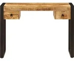 vidaXL Schreibtisch mit 2 Schubladen 110 x 50 x 77 cm Mangoholz Massiv - Braun