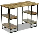 vidaXL B&uuml;roschreibtisch Mangoholz 110&times;50&times;76 cm - Braun
