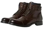 JACK & JONES Herren Jfwalbany Leather Brown Stone Biker Boots, Brown Stone, 45...