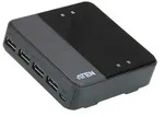 ATEN US3344 4-Port USB zu USB-C Sharing - Schwarz