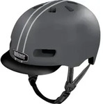 Nutcase Fahrradhelm Street Matte Mips , Suit and Tie Stripe - Grau, S - Schwarz