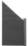 HOME DELUXE - WPC Sichtschutzzaun CALLADO - Anthrazit, 1x Schr&auml;gelement - Ma&szlig;e: 91