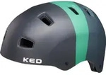 KED Kinderhelm 5Forty retro boy 2021 green matt Gr. L 57-62 cm - Schwarz/Gr&uuml;n
