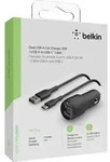 Belkin USB-A Kfz-Ladeger&auml;t, 24W 1m USB-C Kabel sw. CCE001bt1MBK - Schwarz