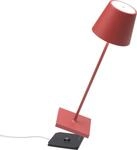Zafferano Poldina Pro Tischlampe - Aufladbare LED Au&szlig;enlampe - 38 cm - Rot