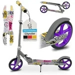 Kinder-Roller 24622, mit XXL-R&auml;dern, Fu&szlig;st&auml;nder, Hinterrad-Reibungsbremse, blau -