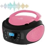 Cyberlux Tragbarer CD-Player Kinder Radio CD-Radio Stereoanlage Boombox pink -...