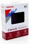 Toshiba Canvio Advance, 4 TB, 2.5", 2.0/3.2 Gen 1 (3.1 Gen 1), Schwarz