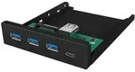 IB-HUB1418-i3 (schwarz, 3x USB 3.0 Type-A, 1x USB Type-C) - Schwarz
