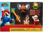 Nintendo Super Mario 5er Figuren Set Lava Castle Diorama, 6,5 cm - Orange