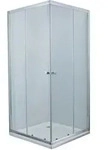 Primaster Eckdusche Easy-5 Schiebet&uuml;r 80 x 80 cm Klarglas chrom - Transparent