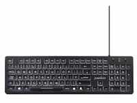 Perixx PERIBOARD-317, DE, beleuchtete Tastatur, USB kabelgebunden, große