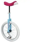 QU-AX Einrad Luxus 20" Babyblau - Wei&szlig;/Hellblau/Rosa