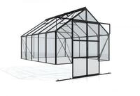 Vitavia Gew&auml;chshaus "Cassandra 8300" schwarz 8,3 m&sup2; ohne Sockelmauer, 3 mm ESG