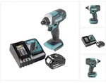 Makita DTD 152 RG1 Akku Schlagschrauber 18 V 165 Nm + 1x Akku 6,0 Ah +...