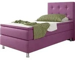 Inter Handels Boxspringbett K&ouml;ln, 90x200, Pink - Rosa