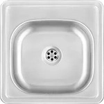1-bowl steel sink - Wei&szlig;