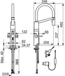 Hansa Sp&uuml;ltisch-Elektronik-Einlochbatterie HANSAFIT Hybrid verchromt, 65262213