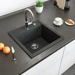Sp&uuml;lbecken Bergstr&ouml;m Tesa Schwarz 49 x 51 cm, Model 29495 - Schwarz