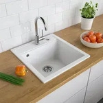 Sp&uuml;lbecken Bergstr&ouml;m Tesa Wei&szlig; 49 x 51 cm, Model 29497 - Wei&szlig;