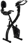 HOMCOM Heimtrainer X-Bike Fahrradtrainer LCD-Display klappbar Schwarz - Schwarz