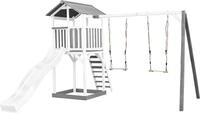 AXI Beach Tower Spielturm aus Holz in Wei&szlig; & Grau | Spielhaus f&uuml;r Kinder mit