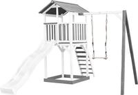 AXI Beach Tower Spielturm aus Holz in Wei&szlig; & Grau | Spielhaus f&uuml;r Kinder mit