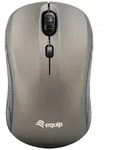Equip Optische Maus kabellos USB Mini R+L grau - Grau
