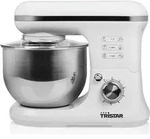 Tristar MX-4817 K&uuml;chenmaschine, 5 l, Wei&szlig;, Tasten, Drehregler, Edelstahl,
