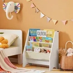 SoBuy B&uuml;cherregal Kinder mit stauraum B&uuml;chergestell Zeitungsst&auml;nder Kinderregal