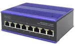 DIGITUS 8 Port Fast Ethernet Netzwerk Switch, Industrial, Unmanaged, 1 RJ45 Uplink -