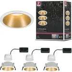 Paulmann LED Einbauleuchte Cole 3er-Set - Wei&szlig;/Gold