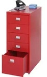 Rollcontainer Boston T851, Schubladenschrank Stahlschrank, 69x28x41cm 5...